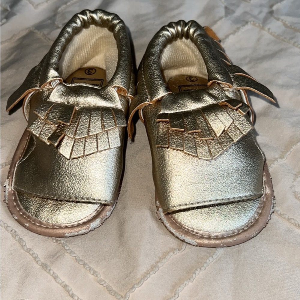 Gold Baby Gladiator Moccasin Sandal ✨ Add to any bundle for $5